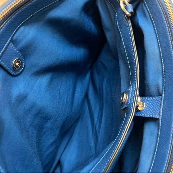 Coach F36606 Christie Carryall Crossbody HandBag Purse Blue Crossgrain Leather - Picture 8 of 10